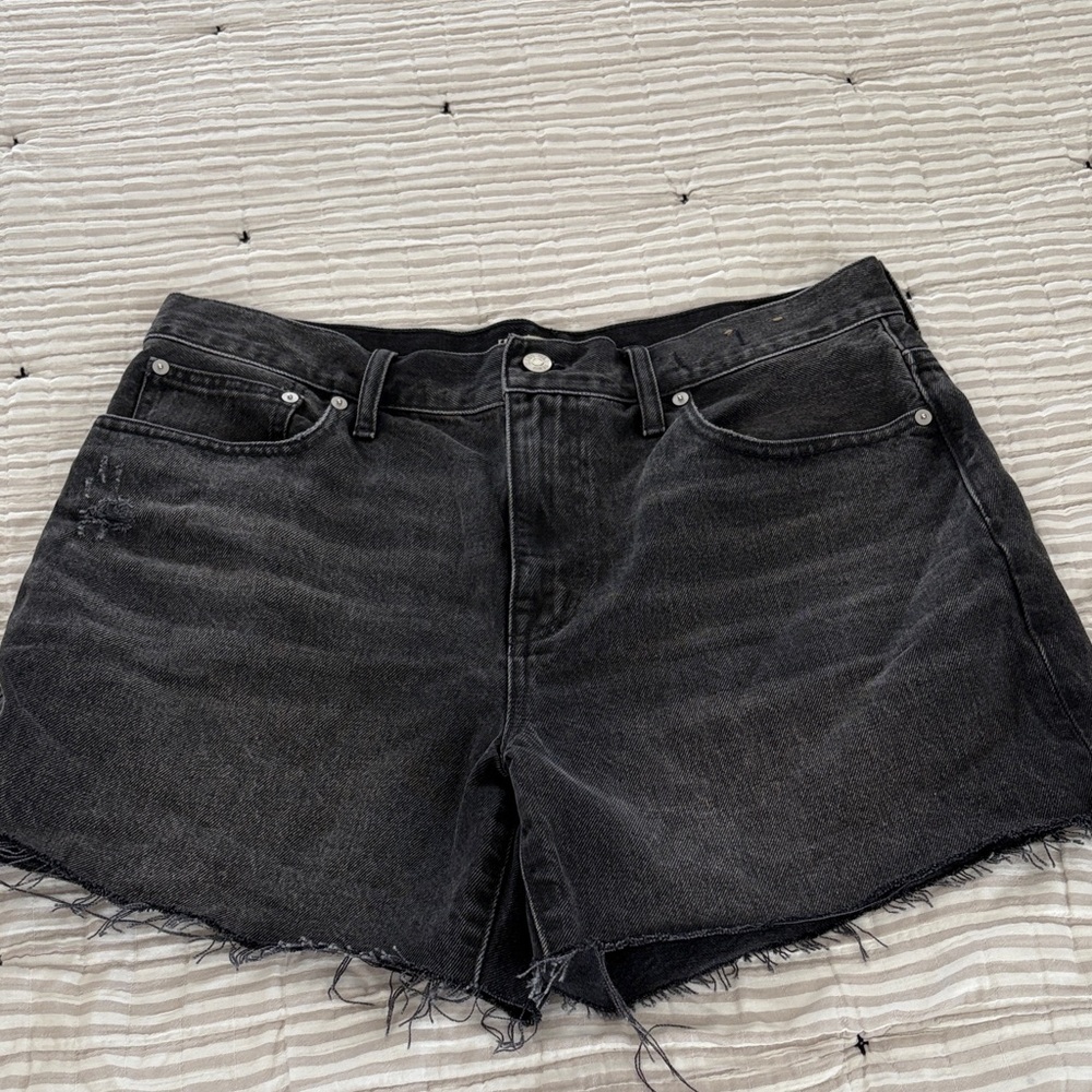 Madewell Black Jean Shorts